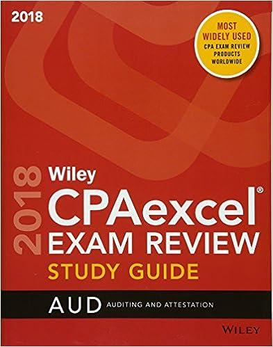 wiley cpaexcel exam review 2018 study guide auditing and attestation 1st edition wiley 1119480671,