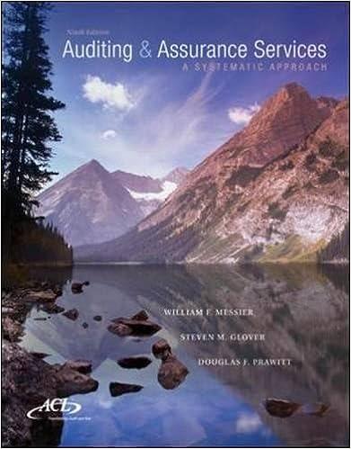 mp auditing and assurance services w/acl software cd rom a systematic approach 9th edition william messier