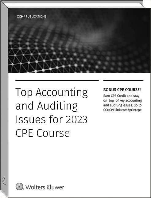 top accounting and auditing issues for 2023 1st edition cch tax law editors 0808059335, 978-0808059332