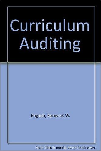 curriculum auditing 1st edition fenwick w. english 0877625921, 978-0877625926