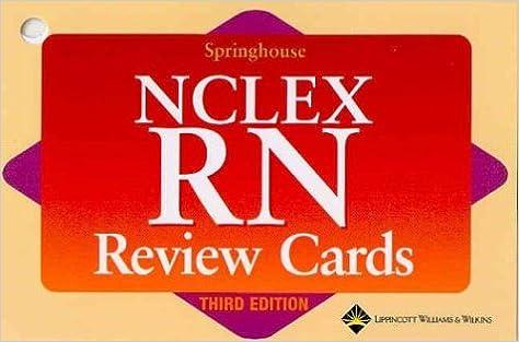 springhouse nclex-rn review cards 3rd edition springhouse corporation 1582552797, 978-1582552798