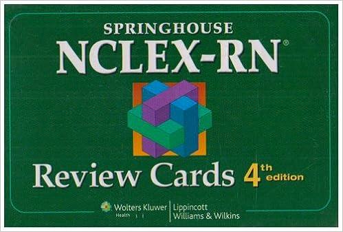 springhouse nclex-rn review cards 4th edition springhouse 0781781094, 978-0781781091