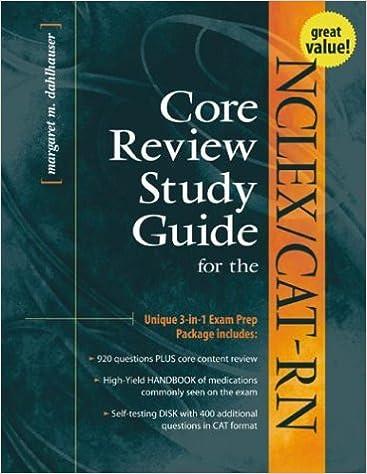 nclex/cat-rn core review study guide 1st edition margaret dahlhauser 0071353399, 978-0071353397