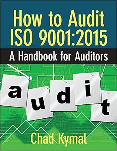how to audit iso 9001 2015 a handbook for auditors 1st edition chad kymal 087389927x, 978-0873899277