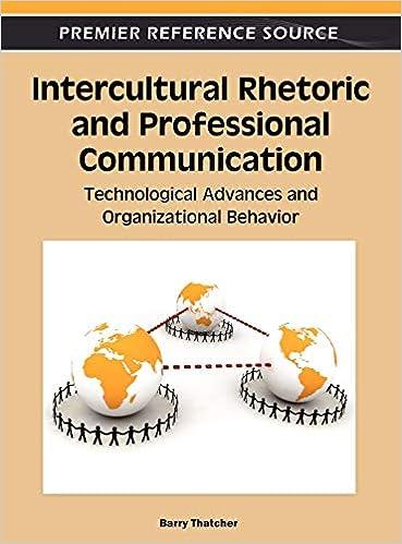 intercultural rhetoric and professional communication technological advances and organizational behavior 1st