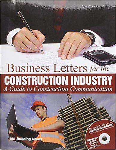 business letters for the construction industry a guide to construction communication 1st edition andrew
