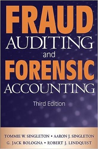 fraud auditing and forensic accounting 3rd edition tommie w. singleton, aaron j. singleton, g. jack bologna,