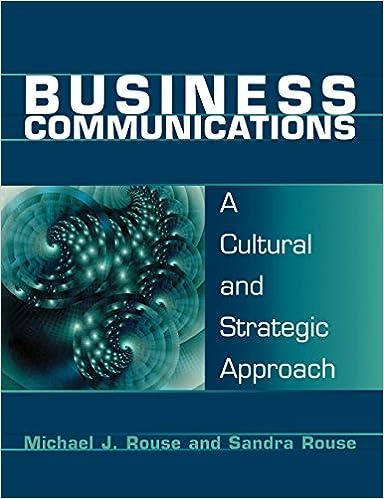 business communications a cultural and strategic approach 1st edition michael j rouse, sandra rouse