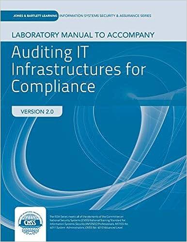 lab manual to accompany auditing it infrastructure for compliance version 2 2nd edition martin weiss