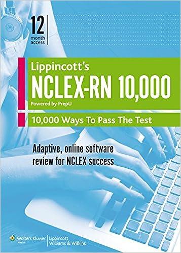 lippincotts nclex-rn ten thousand printed access code 1st edition lippincott williams & wilkins 1496303245,