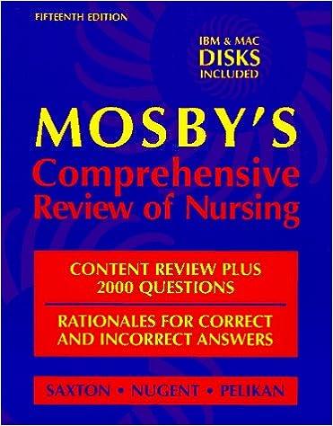 mosbys comprehensive review of nursing 15th edition c.v. mosby company 0815180454, 978-0815180456
