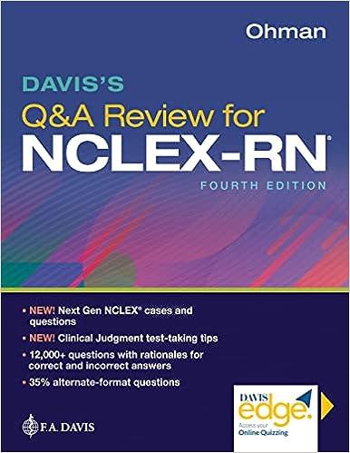davis's q and a review for nclex-rn 4th edition kathleen a. ohman 978-1719644730