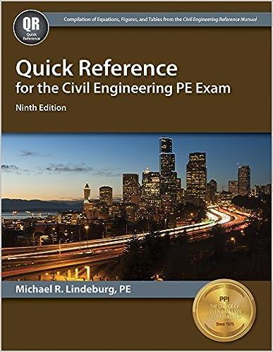 quick reference for the civil engineering pe exam 9th edition michael r. lindeburg pe 1591265118,