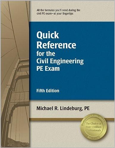quick reference for the civil engineering pe exam 5th edition michael r. lindeburg pe 1591261384,