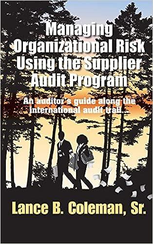 managing organizational risk using the supplier audit program an auditors guide along the international audit