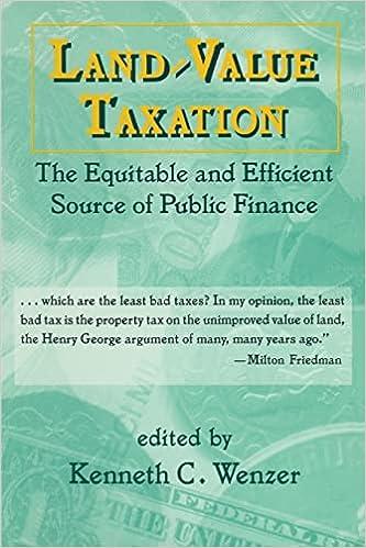 land value taxation the equitable source of public finance 1st edition k.c. wenzer 0765604493, 978-0765604491