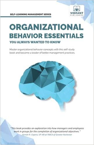 organizational behavior essentials you always wanted to know 1st edition vibrant publishers 163651037x,