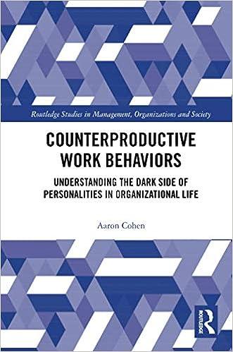 counterproductive work behaviors understanding the dark side of personalities in organizational life 1st