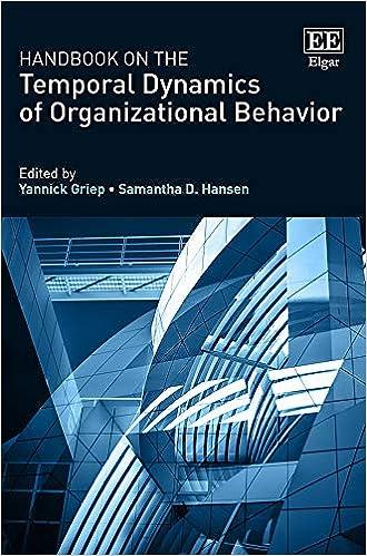 handbook on the temporal dynamics of organizational behavior 1st edition yannick griep, samantha d. hansen
