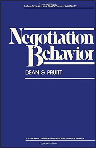 negotiation behavior 1st edition dean g. pruitt 0125662505, 978-0125662505