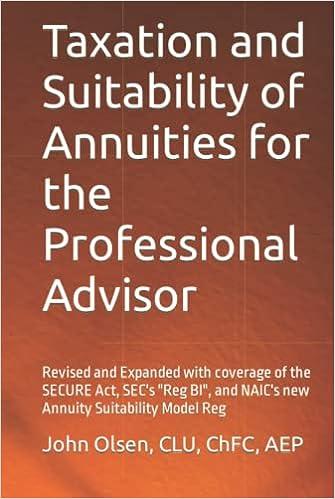 taxation and suitability of annuities for the professional advisor 1st edition john l olsen b09tdw5j4d,