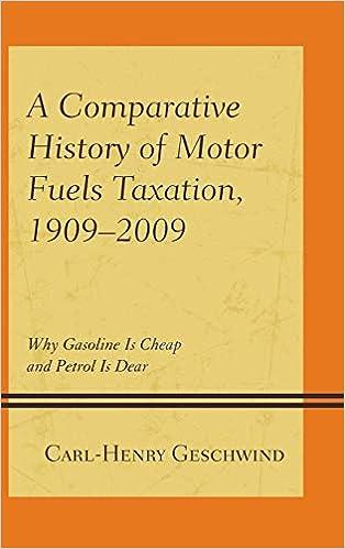 a comparative history of motor fuels taxation 1909 2009 1st edition carl-henry geschwind 149855380x,