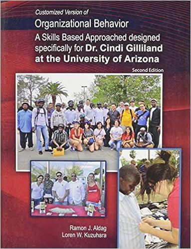 customized version of organizational behavior a skills based approach designed specifically at the university