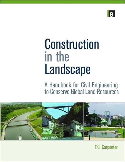 construction in the landscape a handbook for civil engineering to conserve global land resources 1st edition