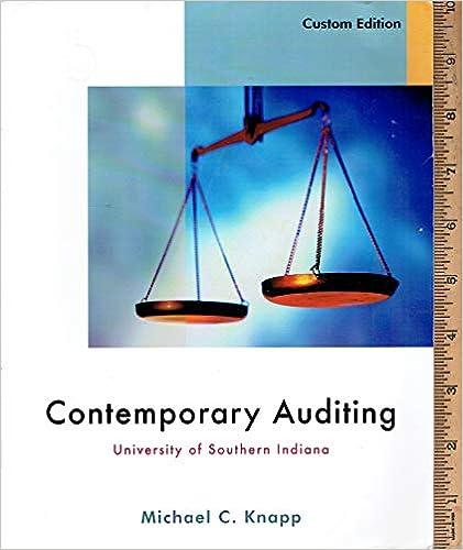 contemporary auditing university of southern indiano 7th edition michael c. knapp 0324658052, 978-0324658057