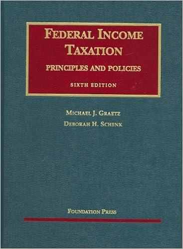 federal income taxation principles and policies 6th edition michael graetz , deborah schenk 1599414171,