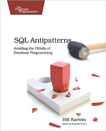 sql antipatterns avoiding the pitfalls of database programming 1st edition bill karwin 1934356557,