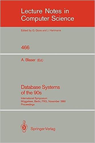 database systems of the 90s international symposium 1st edition albrecht blaser 3540533974, 978-3540533979