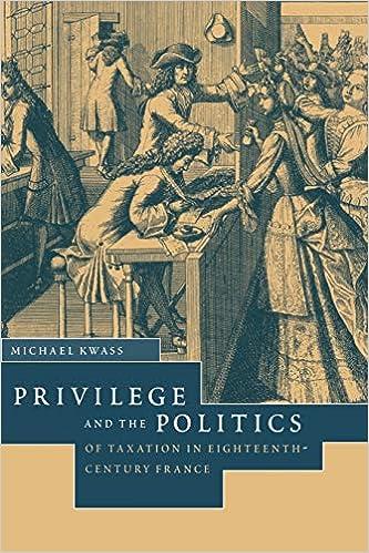 privilege and the politics of taxation in eighteenth century france 1st edition michael kwass 0521030196,