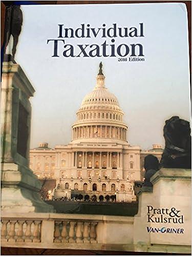 individual taxation 2016 edition pratt & kulsrud 1617402540, 978-1617402548