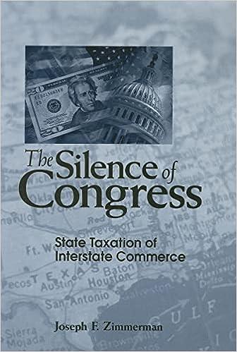 the silence of congress state taxation of interstate commerce 1st edition joseph f. zimmerman 079147206x,