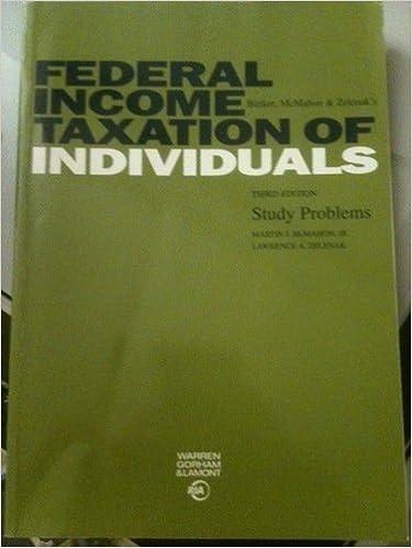 federal income taxation of individuals 3rd edition jr. martin j. mcmahon 0791348474, 978-0791348475