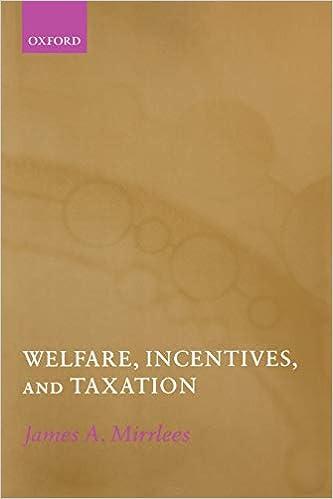welfare incentives and taxation 1st edition james mirrlees 0195686500, 978-0195686500