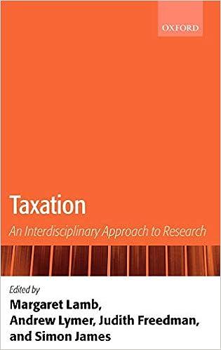 taxation  an interdisciplinary approach to research 1st edition andrew lymer, judith freedman, margaret lamb,