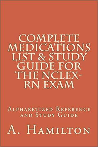 complete medications list and study guide for the nclex-rn exam reference guide to 300 medications 1st