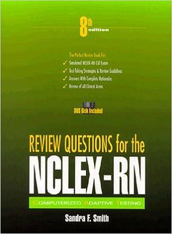 review questions for nclex-rn book with diskette 8th edition sandra f. smith 0838584446, 978-0838584446