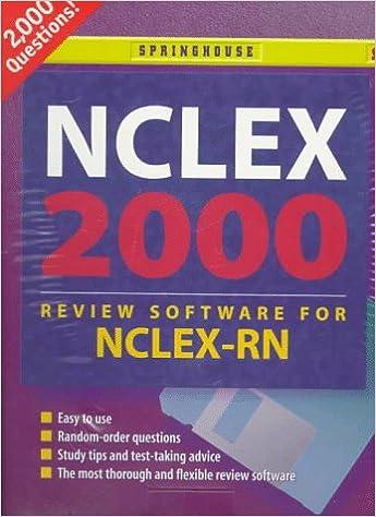 nclex 2000 review software for nclex-rn 1st edition springhouse publishing 0874349230, 978-0874349238