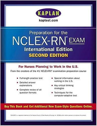 preparation for the nclex-rn exam 2nd international edition kaplan 0743269063, 978-0743269063