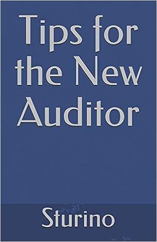 tips for the new auditor 1st edition marty sturino 1733097813, 978-1733097819