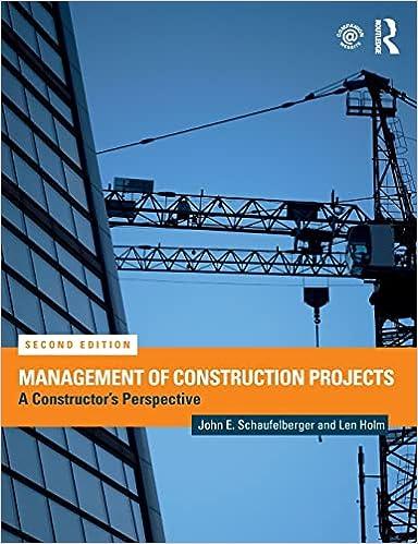 Management Of Construction Projects A Constructor's Perspective