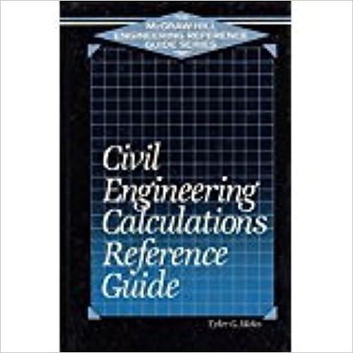 civil engineering calculations reference guide 1st edition tyler g. hicks 0070287988, 978-0070287983