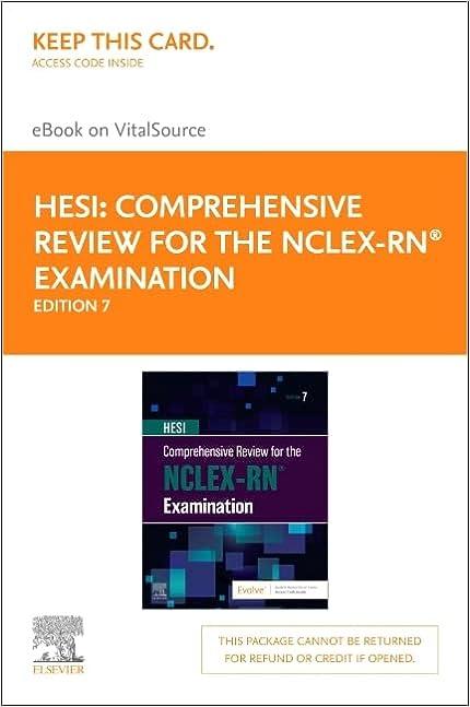 hesi comprehensive review for the nclex-rn examination 7th edition hesi 978-0323834957