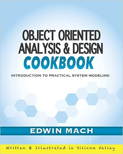 object oriented analysis and design cookbook introduction to practical system modeling 1st edition edwin mach