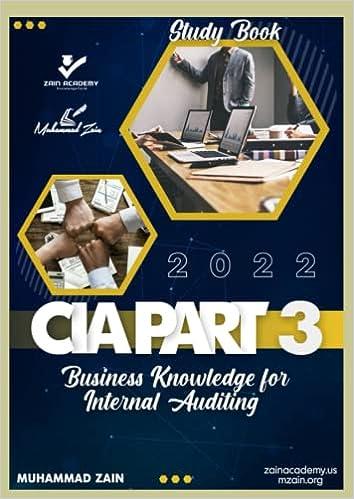 cia part 3 business knowledge for internal auditing 2022 1st edition muhammad zain b09pm77hsc, 979-8794979688