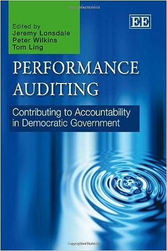 performance auditing contributing to accountability in democratic government 1st edition jeremy lonsdale,