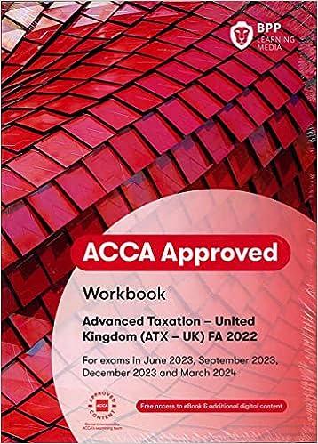 acca advanced taxation fa2022 workbook 1st edition bpp learning media 1035502933, 978-1035502936